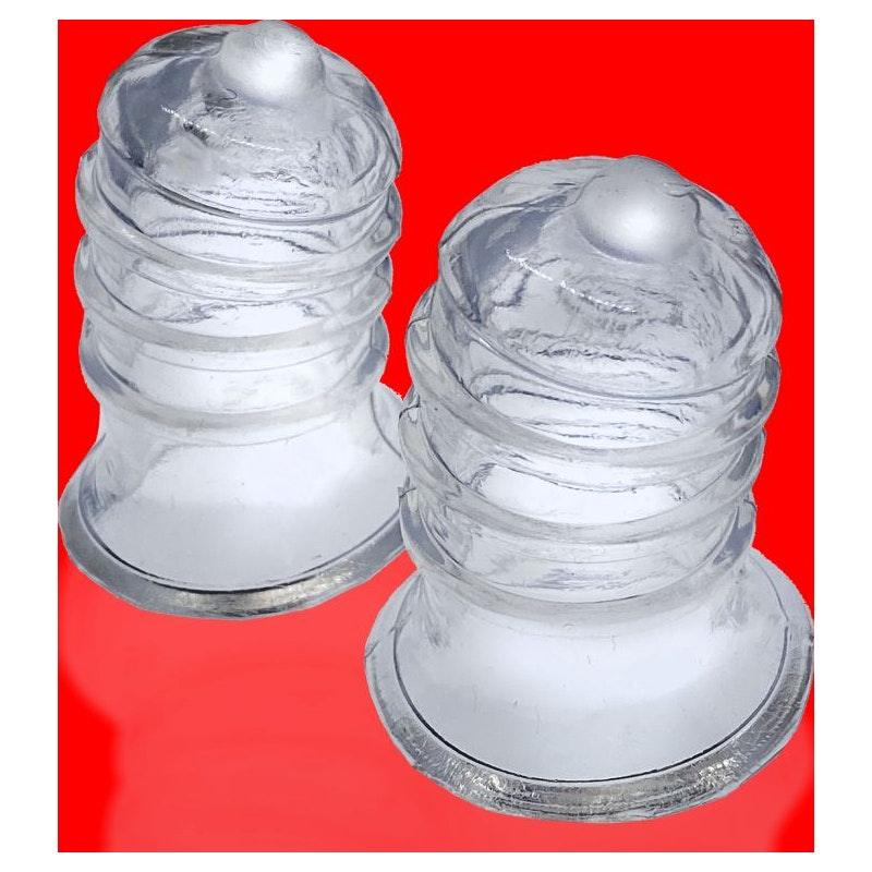 Hunkyjunk Elong Wide Base Nipsucker - Clear FlexTPR Nipple Suckers - Adult Toys