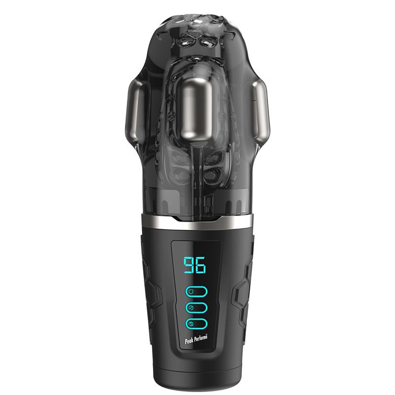 Hypershaker Automatic App Controlled LCD Masturbator Black - Adult Toys