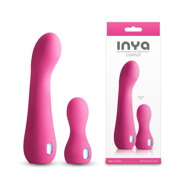 INYA Couplet - Pink USB Rechargeable Vibrators - Set of 2 Sizes - VIBRATORS