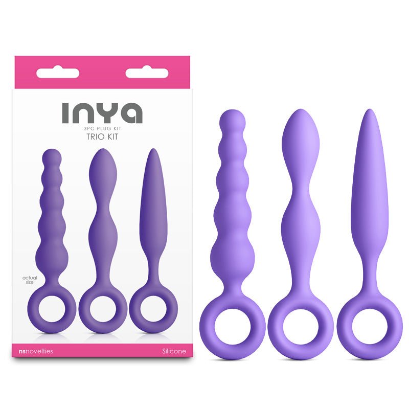 INYA Trio Kit Purple Anal Plugs Set Of Three Premium Silicone - ANAL TOYS