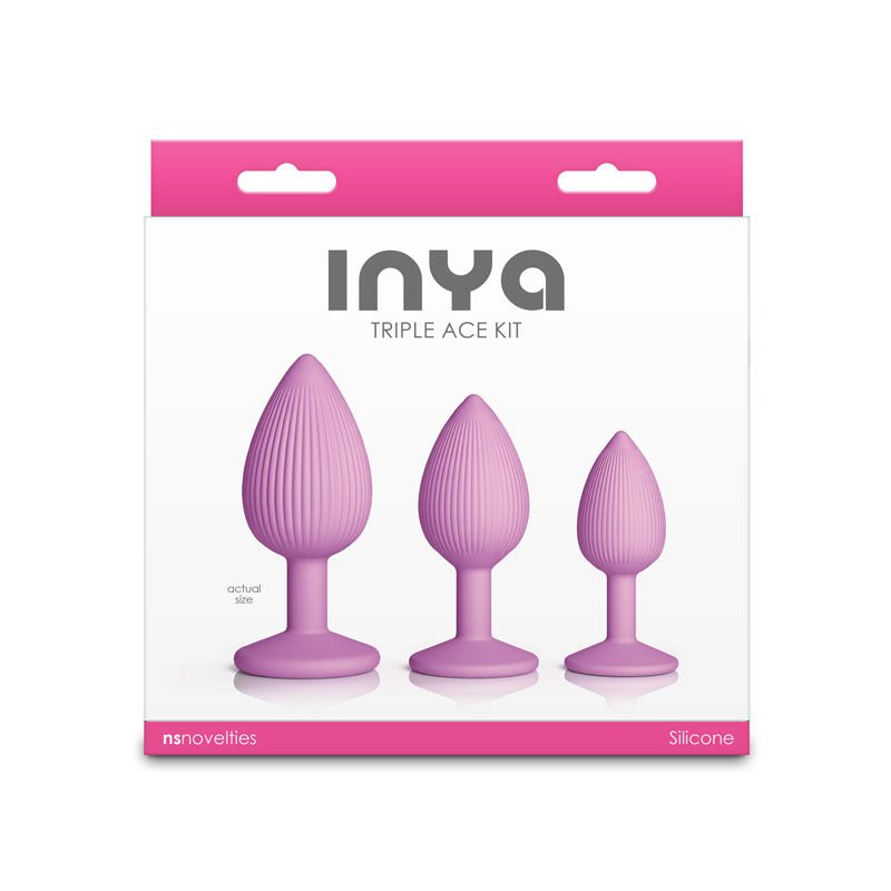 INYA Triple Ace Kit - Blush - Pink Butt Plugs - Set of 3 Sizes - ANAL TOYS