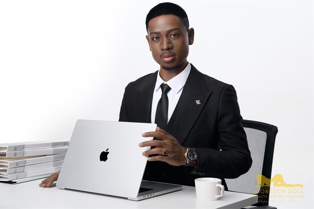 Irontech 170cm Male Silicone Love Doll M8 James Ebony Skin - Sex Doll