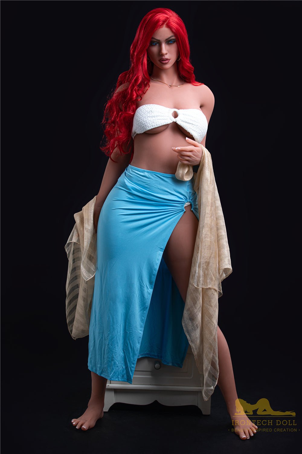 Irontech 171cm Viola TPE Sex Doll Brown Skin Shining Blue Eyes High Quality - Sex Doll