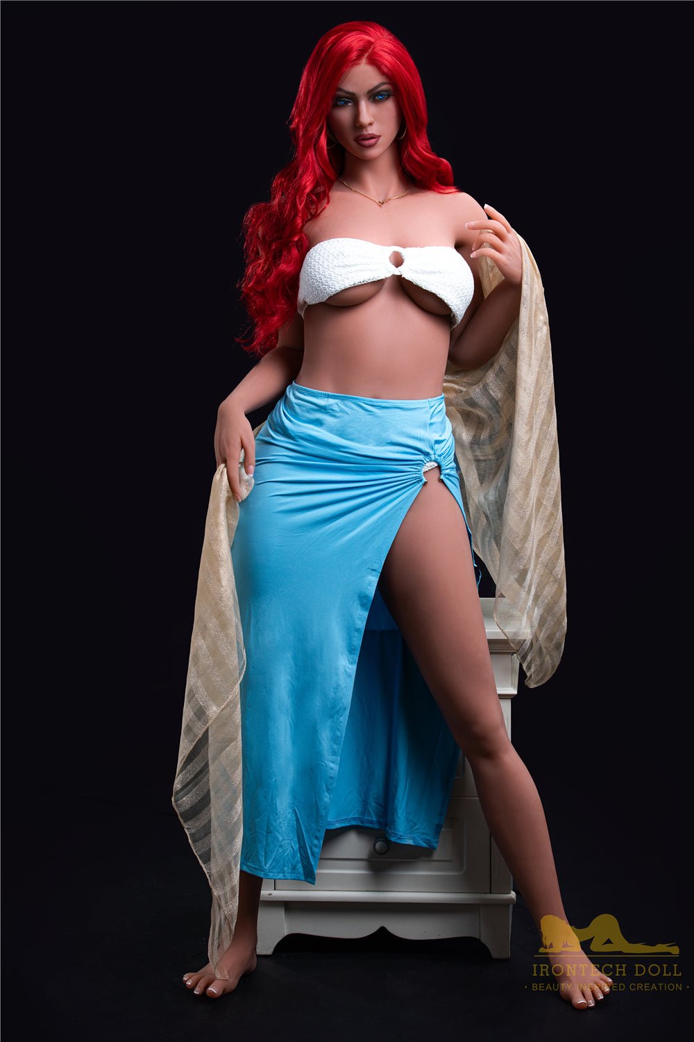 Irontech 171cm Viola TPE Sex Doll Brown Skin Shining Blue Eyes High Quality - Sex Doll