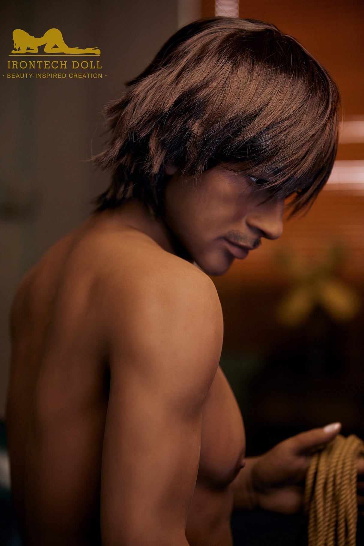 Irontech Black 175cm Cowboy Charles Male Sex Doll TPE - Sex Doll