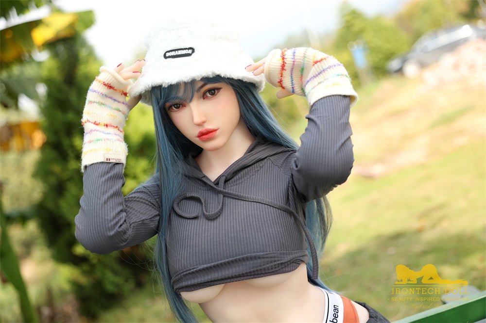 Irontech Blue Hair Sex Doll Joline 159cm S41 Plus Life Size TPE Body - Sex Doll