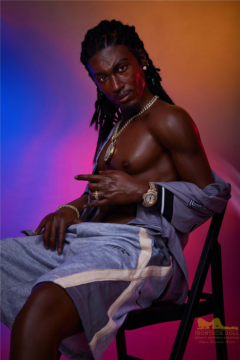 Irontech Silicone Black Sex Doll 170cm M7 Bill Realistic Full Body - Sex Doll