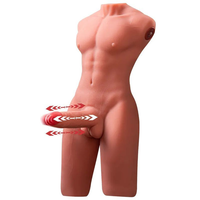Jason 8kg USB Auto Thrusting 17cm Cock and Ass Male Torso - Adult Toys