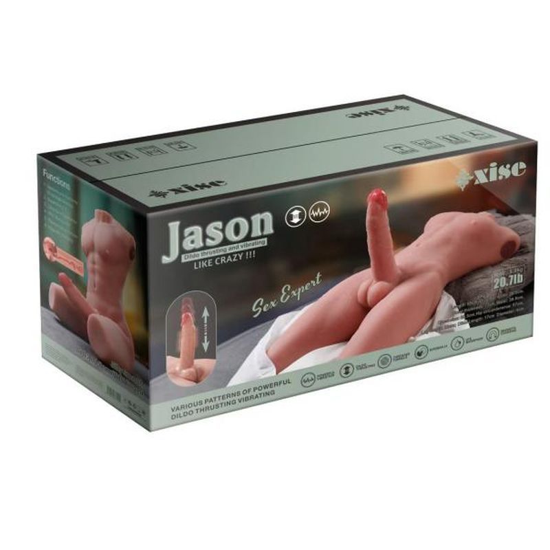 Jason 8kg USB Auto Thrusting 17cm Cock and Ass Male Torso - Adult Toys