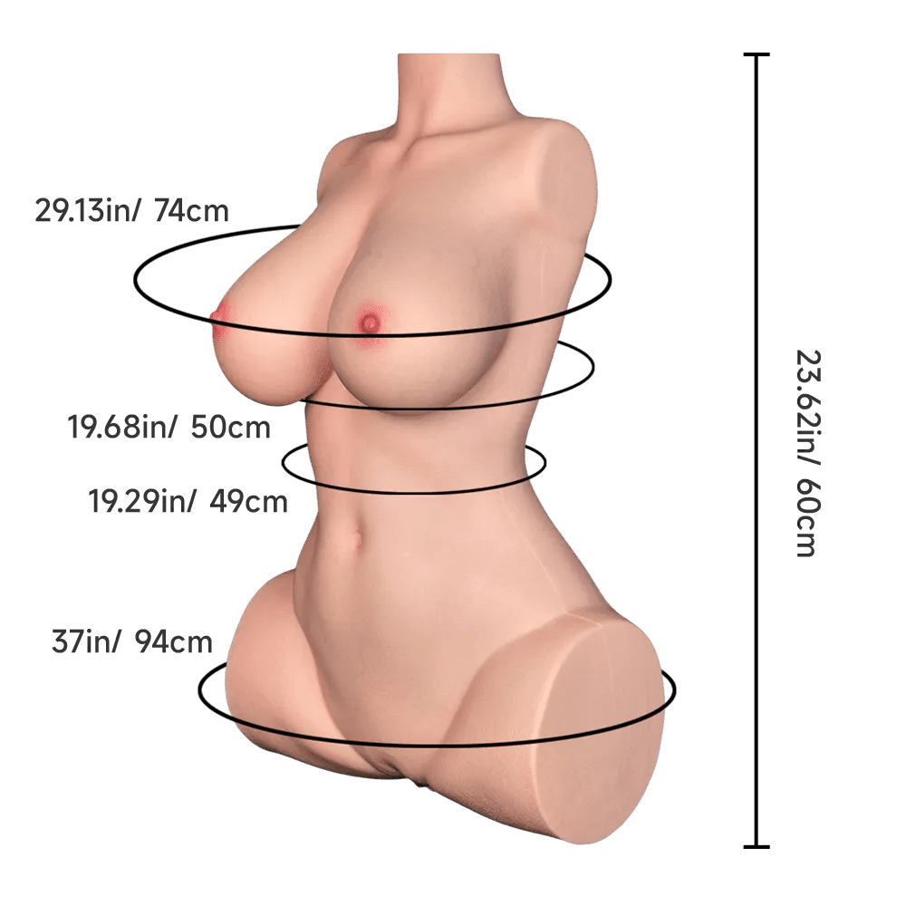 Jessica Lightweight Silicone Sex Doll Torso with Big Boobs and Butt - Sex Doll - Naughty by Nature Adult Store