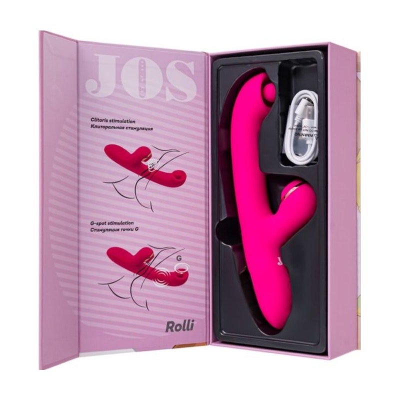 JOS Rolli Stimulating Ball Vibrator with Vaccuum Clitoral Stimulator - Adult Toys