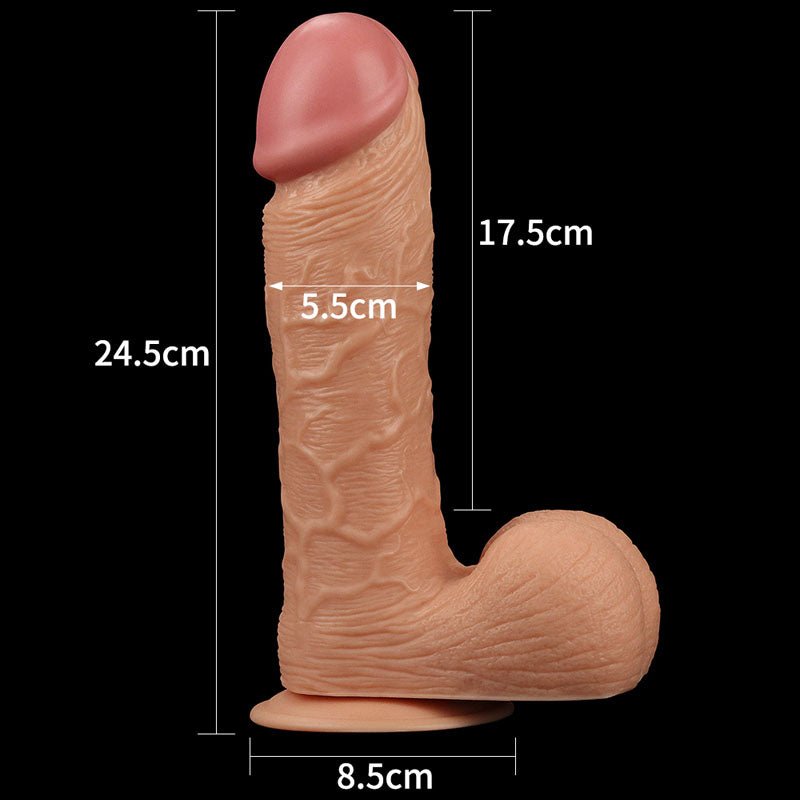 King Size 9'' Realistic Dildo - Flesh Dong - DONGS