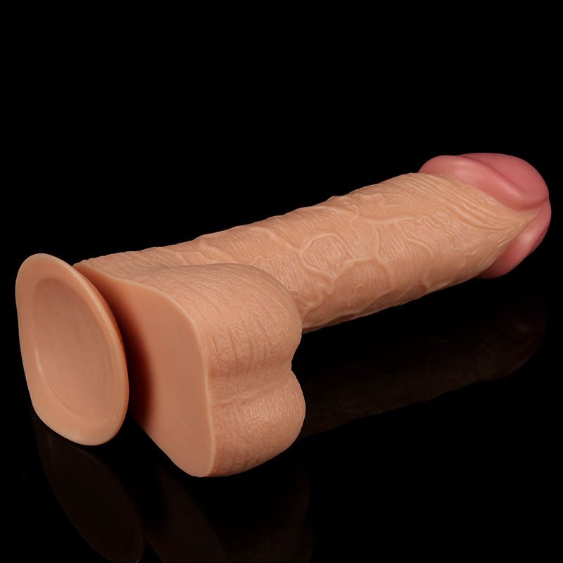 King Size 9'' Realistic Dildo - Flesh Dong - DONGS