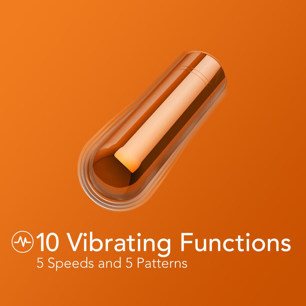 Kool Vibes - Rechargeable Mini Bullet - Tangerine - Orange 6.4 cm USB Rechargeable Bullet - BULLETS & EGGS