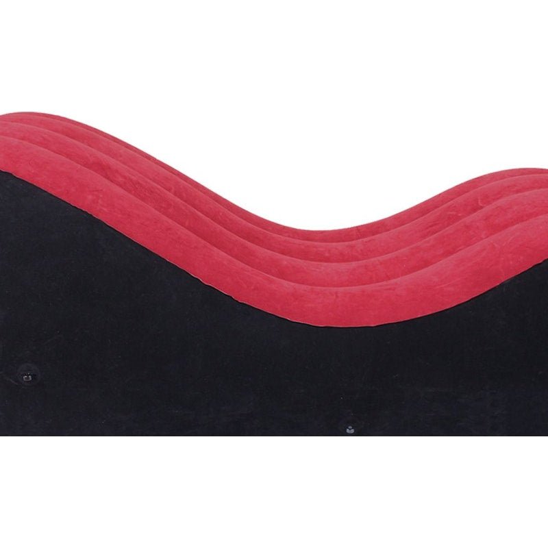 Large 1.5m Inflatable Suede Love Lounge with Handrail - Adult Toys