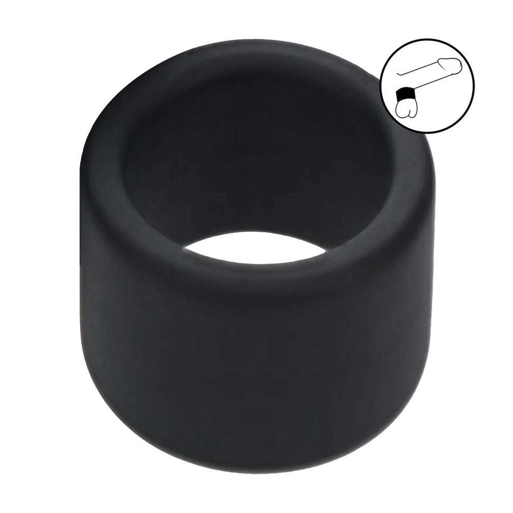 LEVELZ Liquid Silicone Ball Strap Size L Black Premium Quality - COCK RINGS
