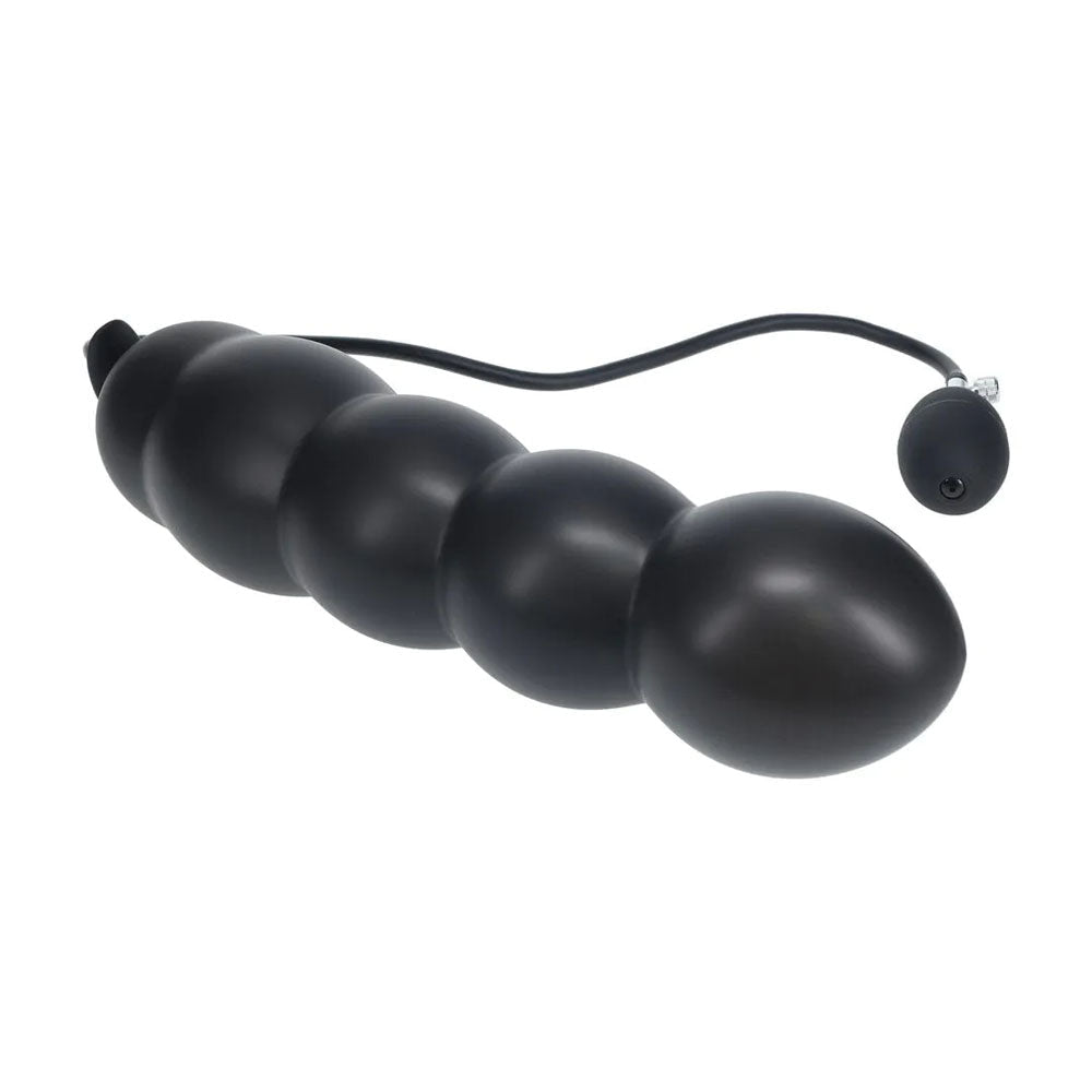 LEVELZ Premium Beaded Inflatable Anal Plug Black Butt Plug - ANAL TOYS