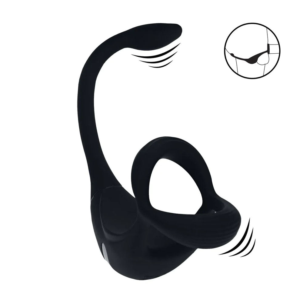 LEVELZ Remote Controlled TriO Cock Ring Prostate Stim Anal Plug - COCK RINGS