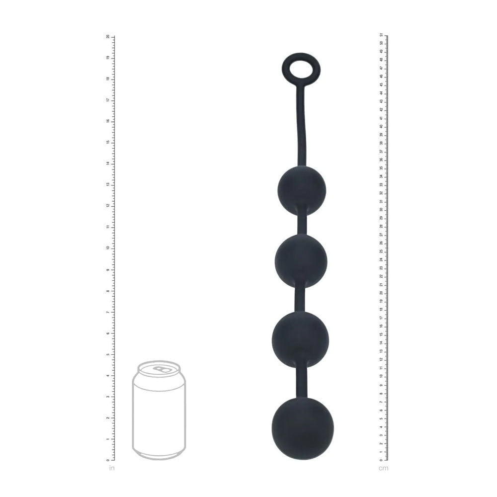 LEVELZ Round Anal Balls XL 50mm Black Anal Beads - ANAL TOYS
