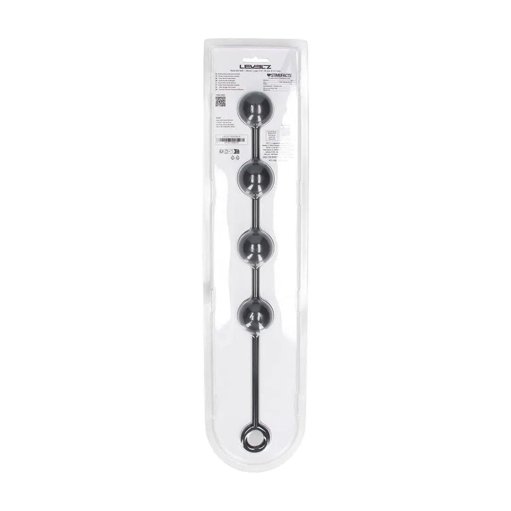 LEVELZ Round Silicone Anal Balls L 40mm Black - ANAL TOYS
