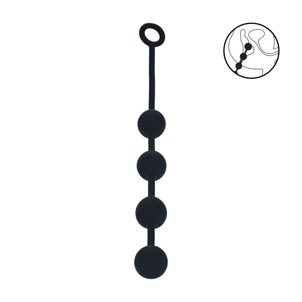LEVELZ Round Silicone Anal Balls L 40mm Black - ANAL TOYS