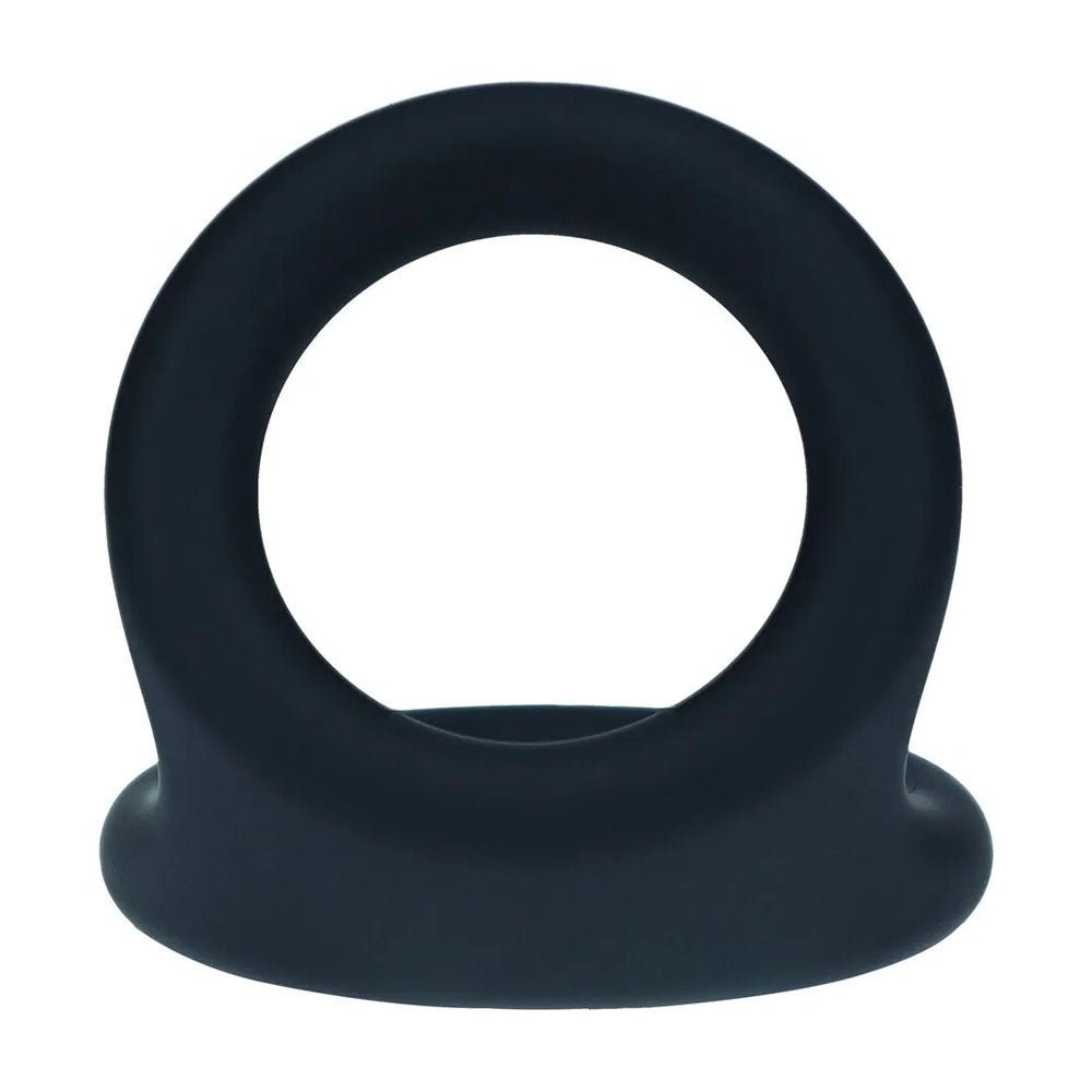 Levelz Silicone Cock Ring Double O Large Black For Men - COCK RINGS