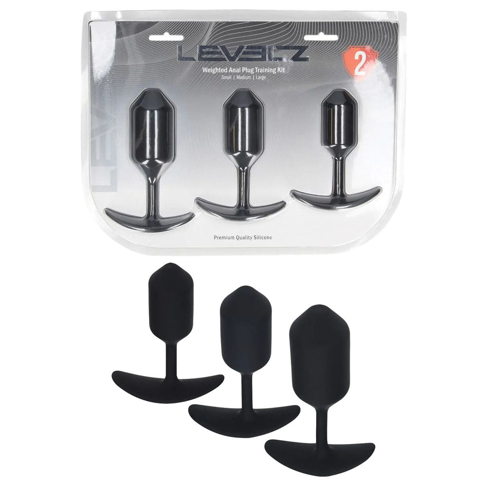 Levelz Silicone Weighted Anal Plug Training Set - ANAL TOYS