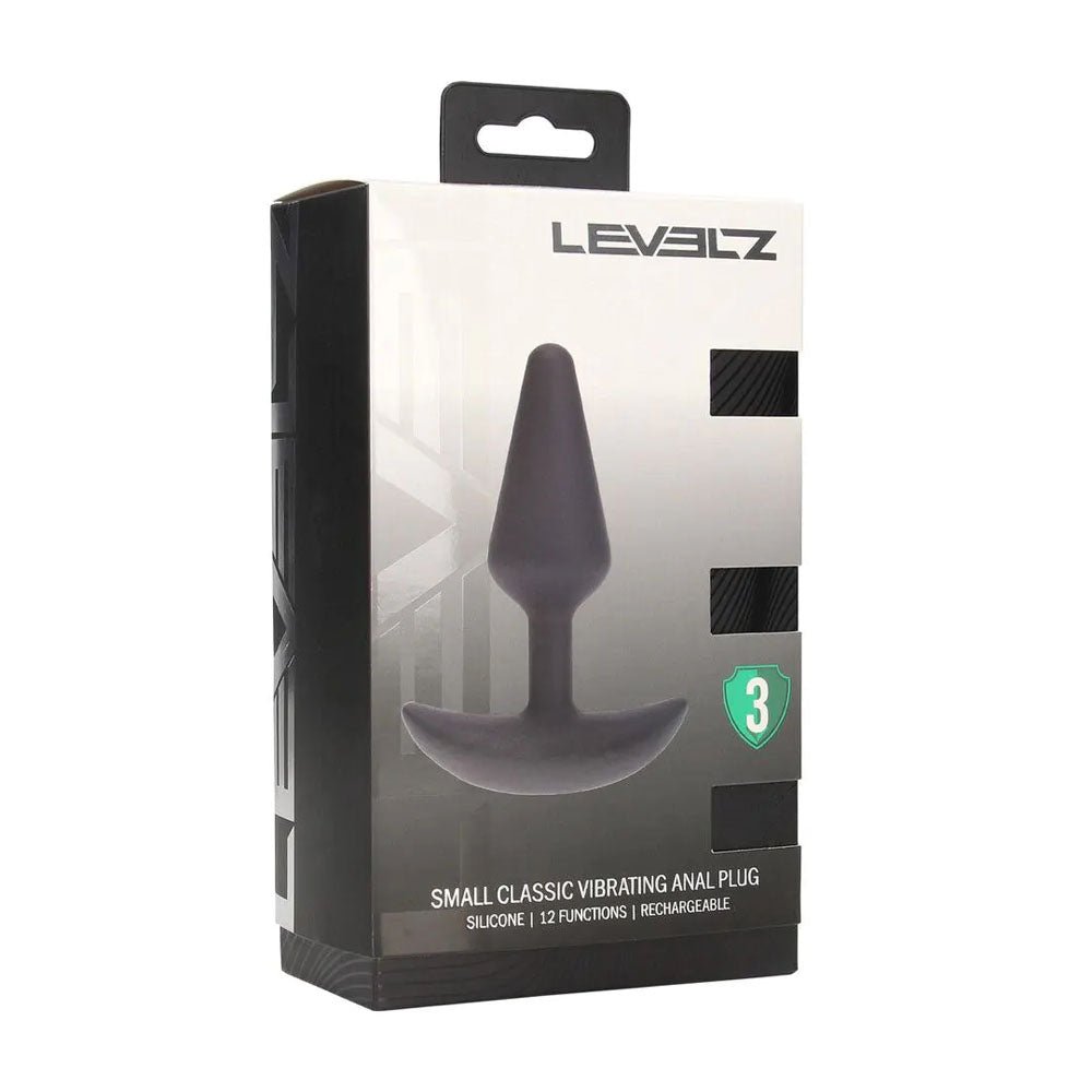 Levelz Vibrating Silicone Anal Plug Small Black Butt Plug - ANAL TOYS