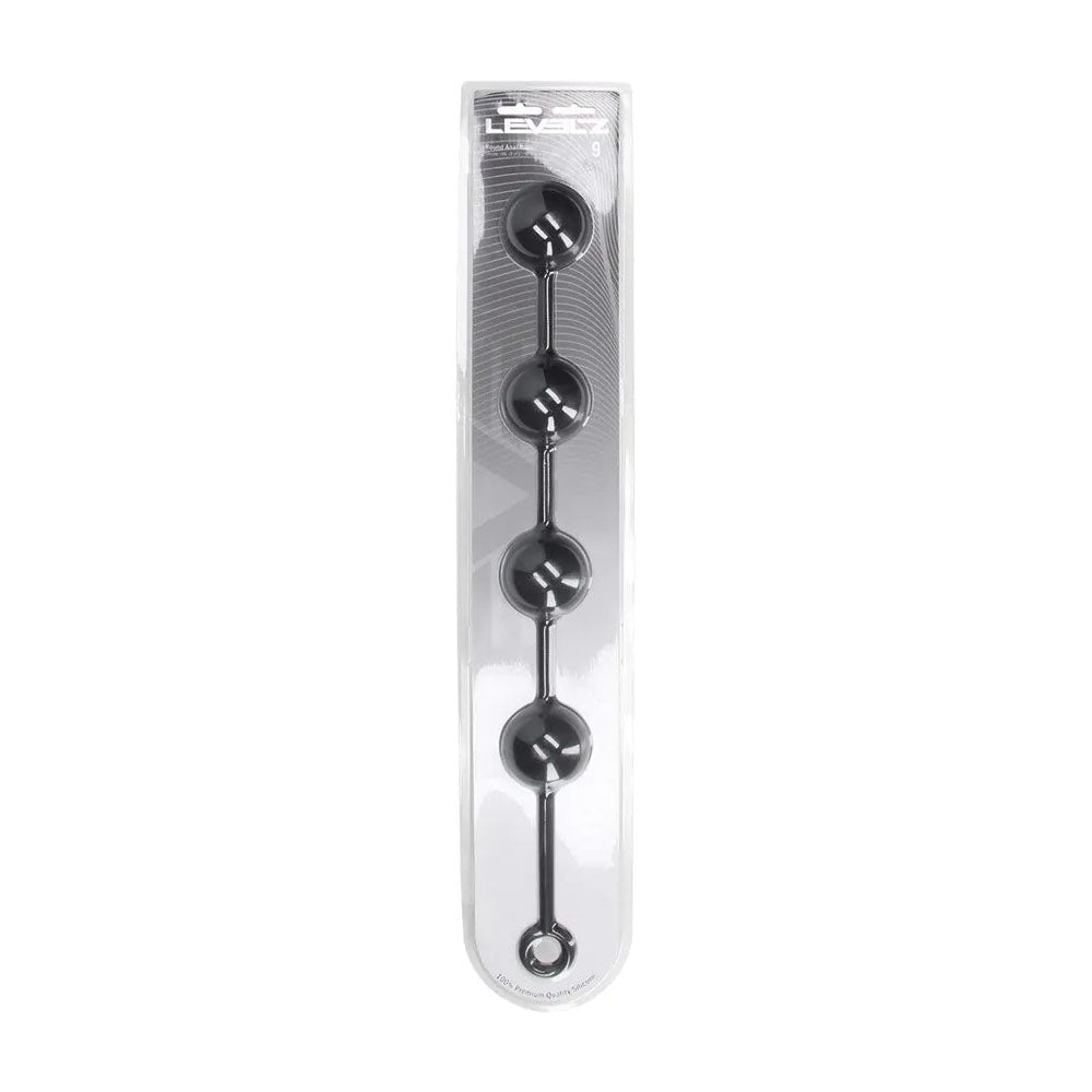 Levelz XXL Round Anal Balls 60mm Black 52.5 Cm Anal Beads - ANAL TOYS