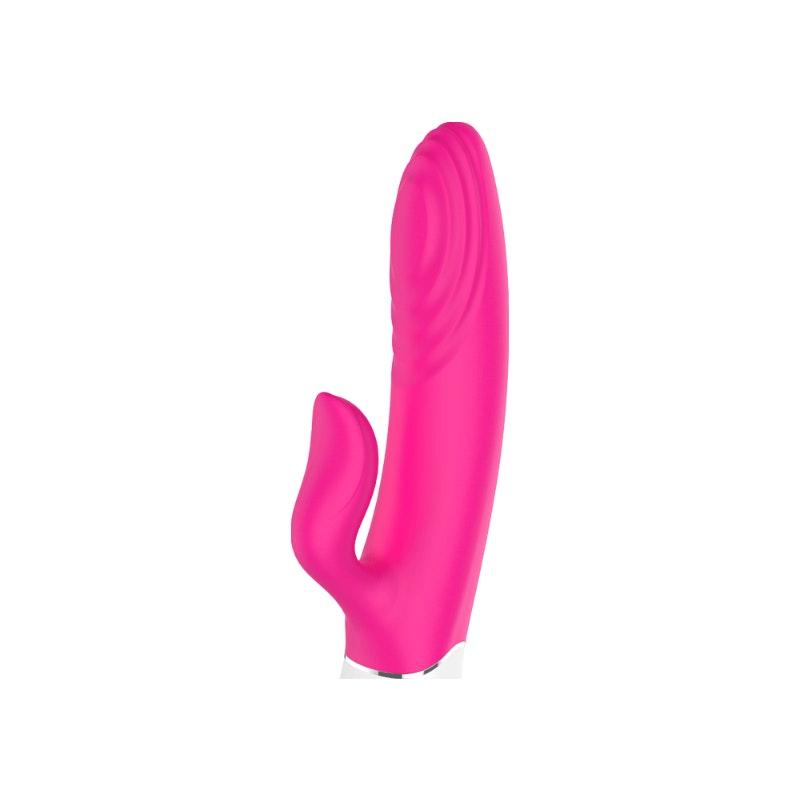Lighter Thrusting Rabbit Vibrator Pink - Adult Toys