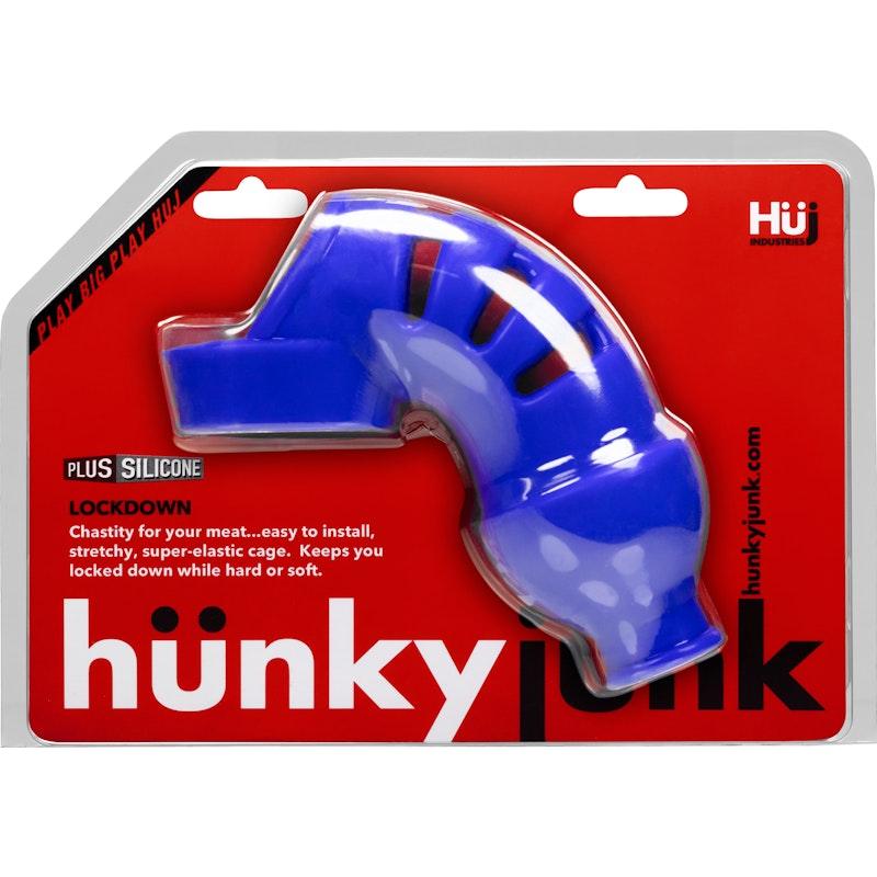 LOCKDOWN Cage Chastity by Hunkyjunk Cobalt - Adult Toys