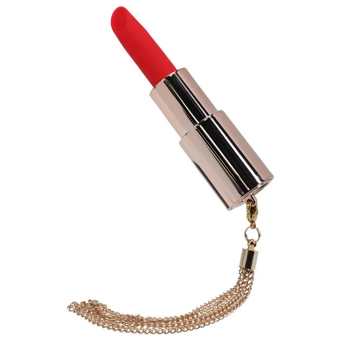 Loveline Diamond Red Lipstick Vibrator USB Rechargeable 8.3cm - VIBRATORS