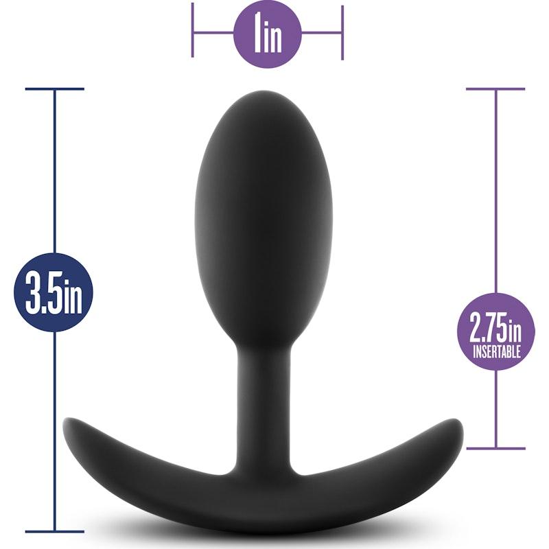 Luxe Wearable Vibra Slim Plug Small Black - Naughty by Nature Adult Store