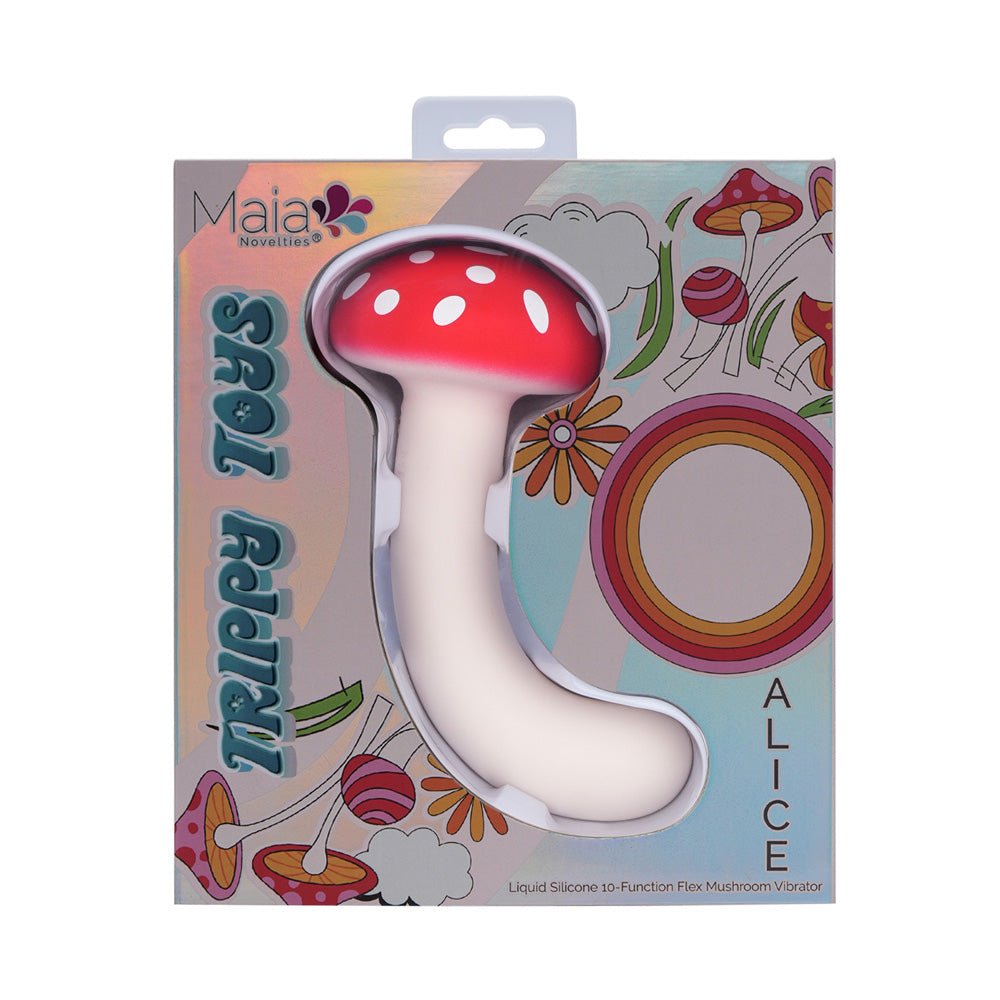 Maia Alice Dual Vibrating Mushroom USB Rechargeable - VIBRATORS