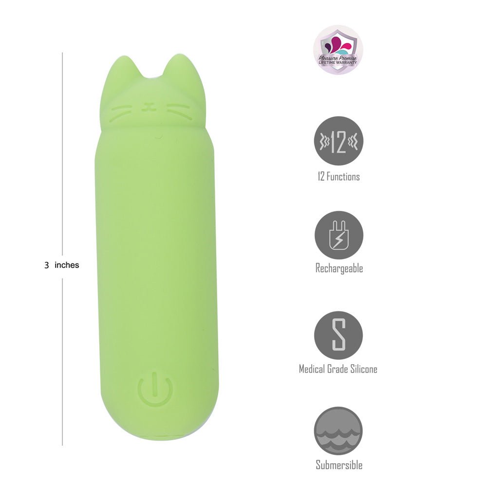 Maia Allie Green 7.6 Cm Vibrating Bullet - BULLETS & EGGS