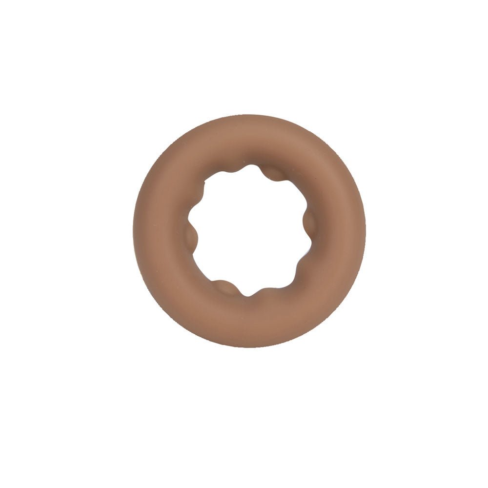 Maia Gunner Caramel Tan Brown Silicone Cock Ring For Men - COCK RINGS