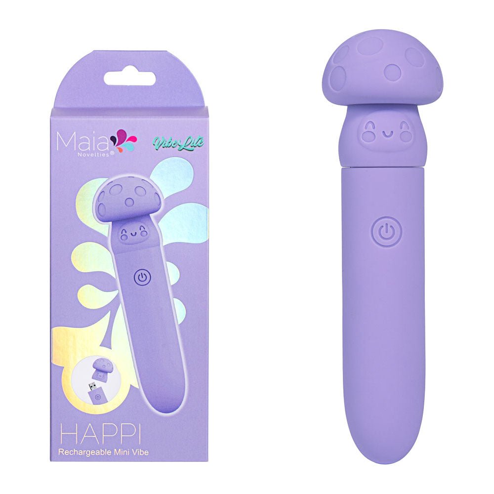 Maia HAPPI - Purple 11.1 cm USB Rechargeable Bullet - BULLETS & EGGS