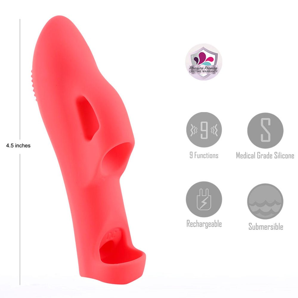 Maia LANA - Red Rechargeable Finger Stimulator - STIMULATORS