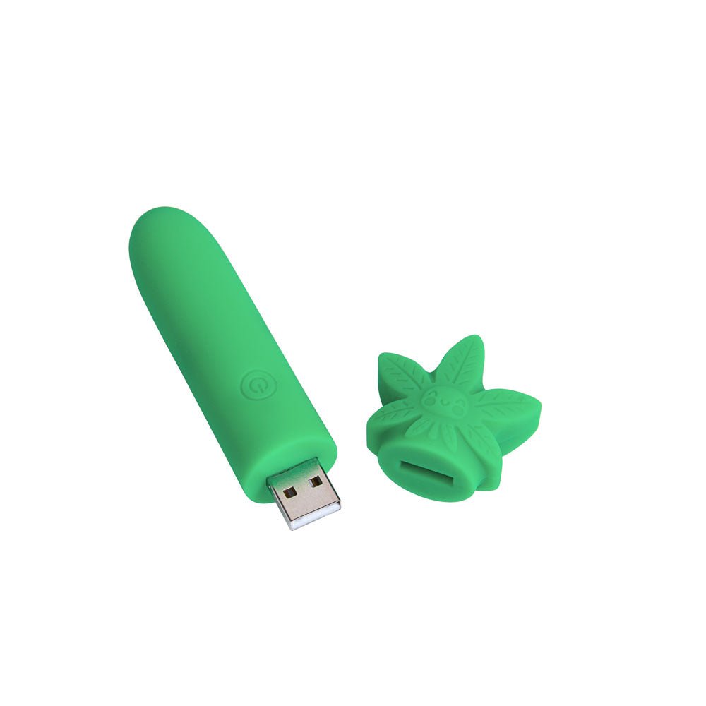 Maia STONI - 420 Green 11.1 cm USB Rechargeable Bullet - BULLETS & EGGS