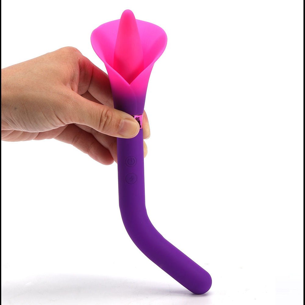 Maia VALA - Purple/Pink 22.2 cm Flower Vibrator - VIBRATORS