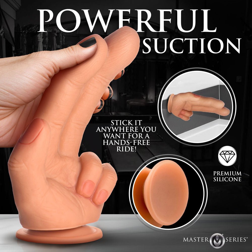 Master Series The Shocker Flesh 20 cm Finger Dildo - DONGS