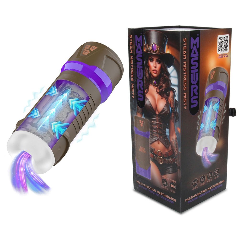 MASTURS Misty Auto Stroker – Sucking, Vibrating & Squeezing AR Toy - MASTURBATORS