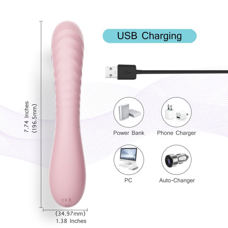 Maya Curve Silicone Vibrator Pink - Adult Toys