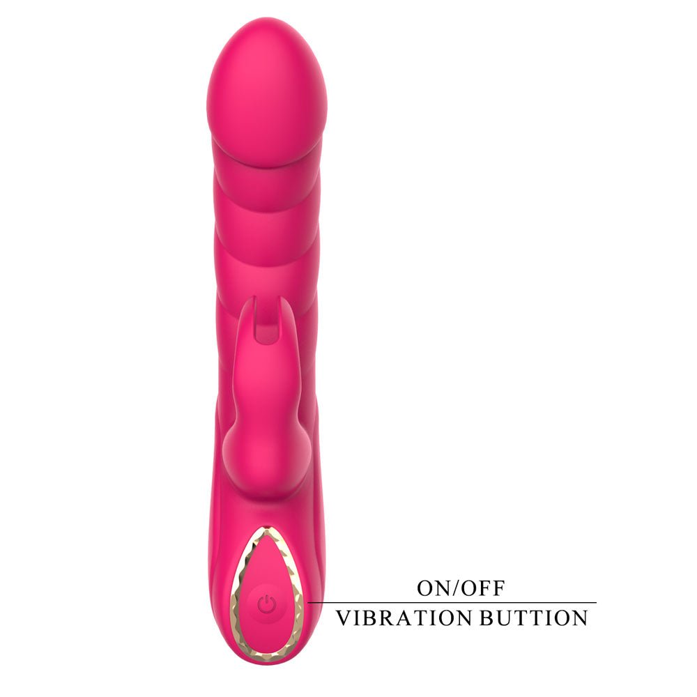 Monica Party Up Pink Rabbit Vibrator – Dual Motor USB Rechargeable - VIBRATORS