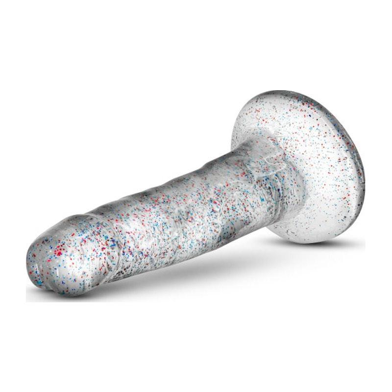 Naturally Yours Glitter Dong Clear 5.5in - Naughty by Nature Adult Store