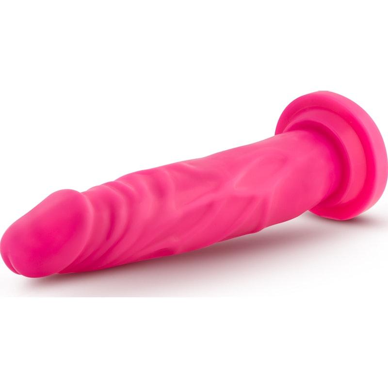 Neo Dual Density Cock 7.5in Neon Pink - Naughty by Nature Adult Store