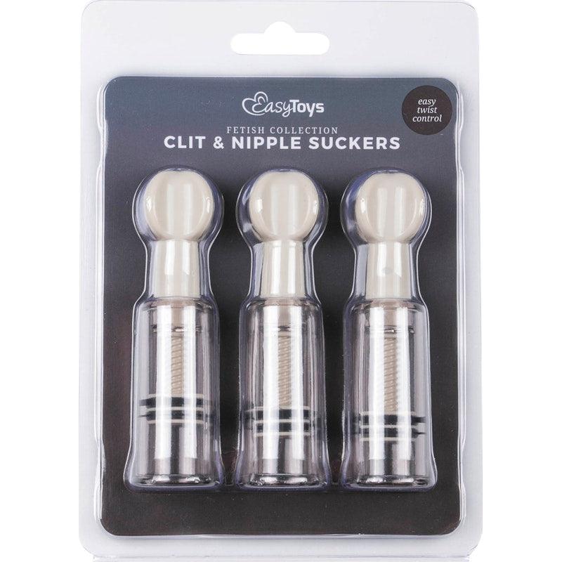 Nipple and Clit Suckers 3 Pc - Adult Toys