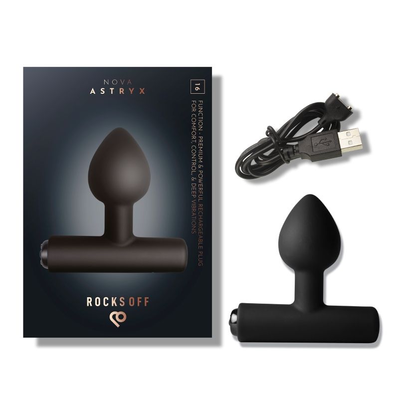 Nova Astryx Butt Plug Vibrator Black - Adult Toys
