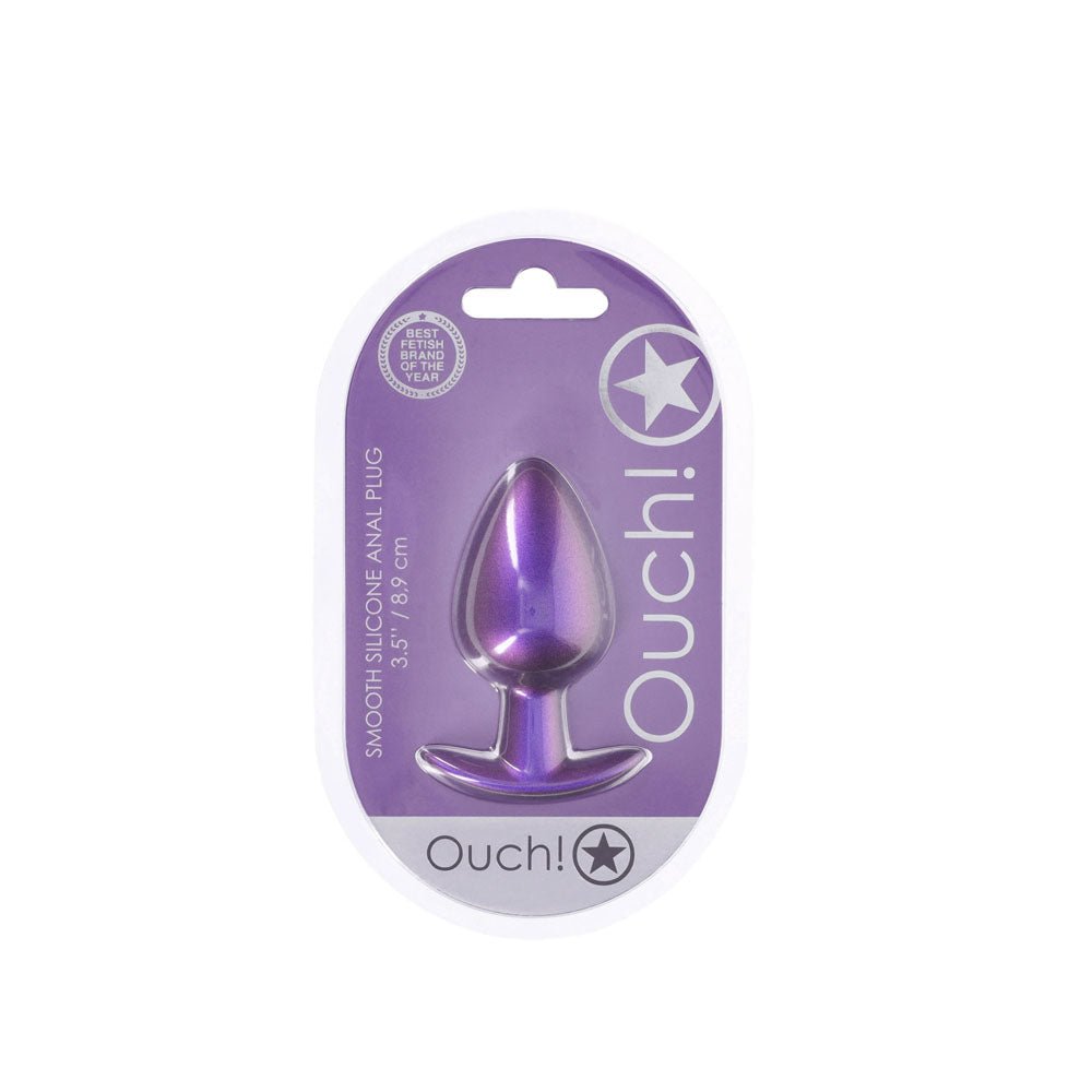 OUCH! Anal Plug - Large - Metallic Purple - ANAL TOYS