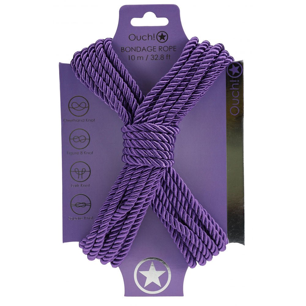 OUCH! Bondage Rope - 10 M Purple - BONDAGE - TOYS